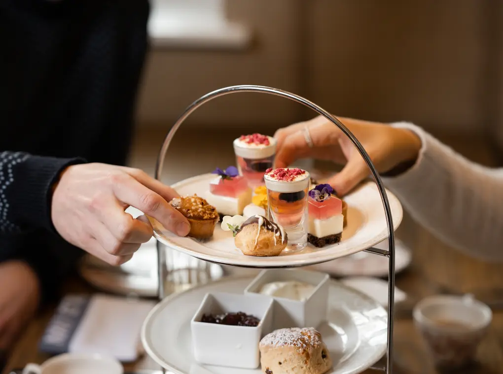 Aftn Tea for two close up The Old Inn